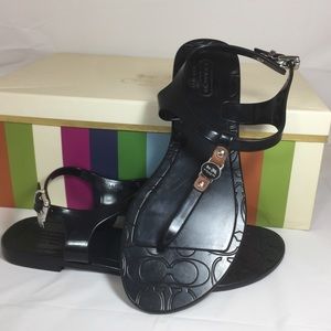 Coach jelly sandals. Size, 5